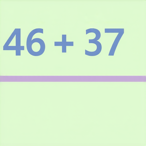 當然可以！請看這道加法題：

46 + 37 = ?

你可以試著計算一下答案！如果需要答案或幫助，隨時告訴我！