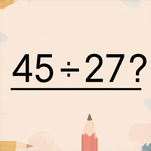 好的，請看這道加法題：

**問題：** 45 + 27 = ? 

你可以試著計算一下答案！