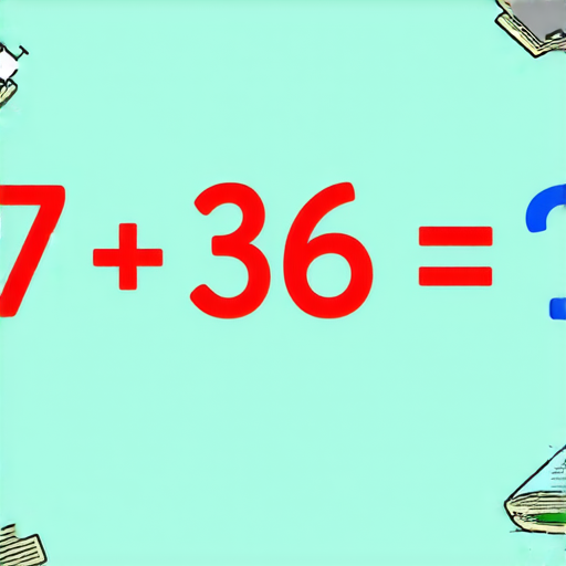 好的，這裡有一題加法的題目：

請計算： 47 + 36 = ? 

你可以試著計算一下，然後告訴我你的答案！