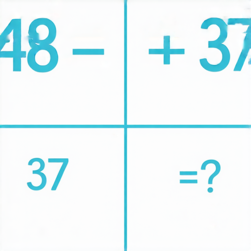 好的，這裡有一道加法題目：

請計算： **48 + 37 = ?**

請問這個答案是多少呢？