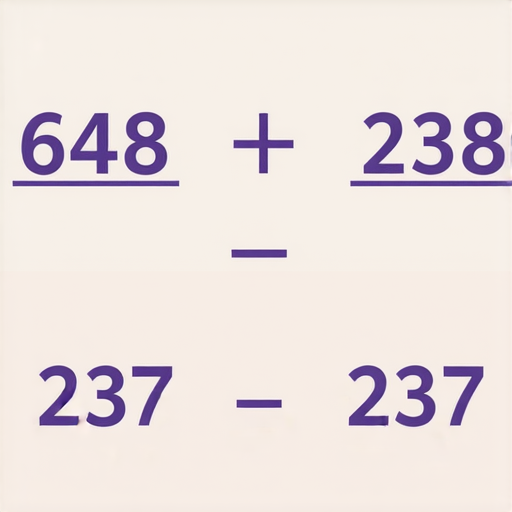 好的，這裡有一道加法題目：

**計算**： 648 + 237 = ?

請試著解答！