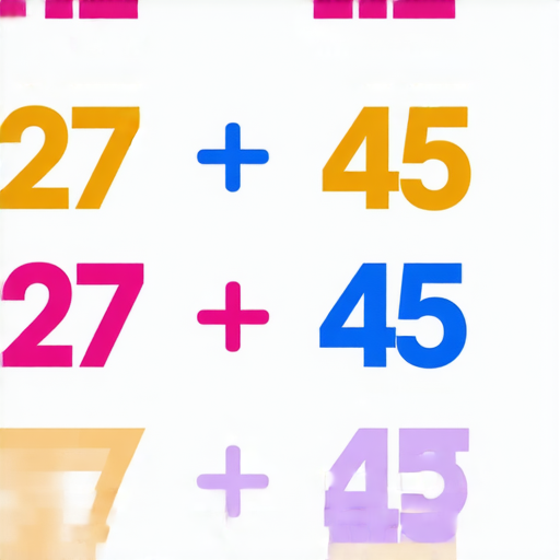 好的，這裡有一道簡單的加法題目：

請計算：  
27 + 45 = ? 

答案是 72。