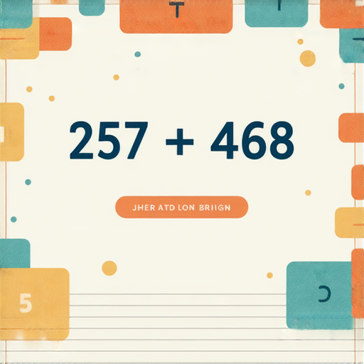 好的，這裡有一題加法問題：

請計算：**257 + 468** = ? 

你覺得答案是什麼呢？