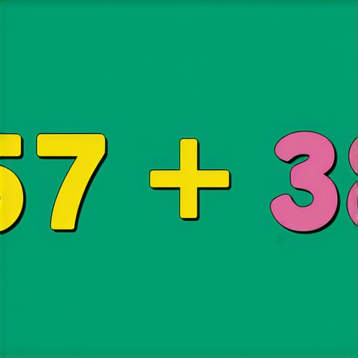 好的，請解這道加法題：

57 + 38 = ?

你可以試著計算一下！