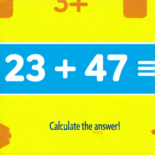 當然可以！請解答這道加法題：

23 + 47 = ? 

試著計算出答案！