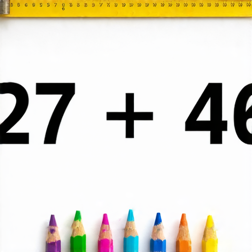 好的，這裡有一道加法題：

請計算： 27 + 46 = ? 

你可以試著算算，答案是多少呢？