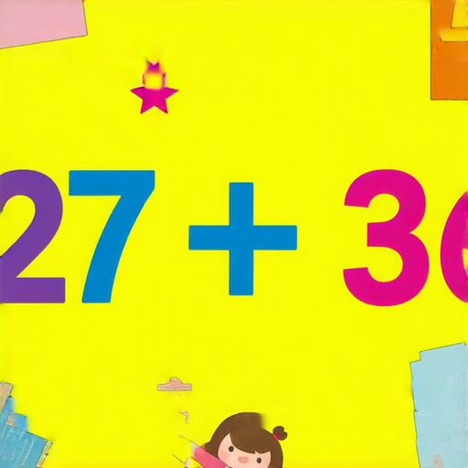 當然可以，這是一道簡單的加法題：

請計算： 27 + 36 = ? 

你能算出答案嗎？
