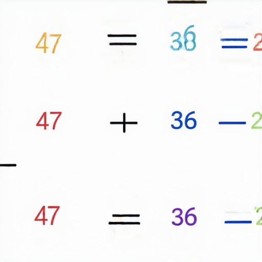 好的！這是一題加法題：

請計算： 
**47 + 36 = ?**

你可以嘗試自己計算看看，或者我可以告訴你答案！