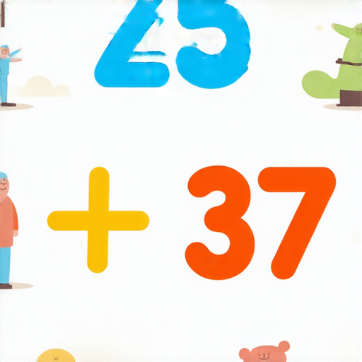 好的，這是一道加法題：

請計算：  
**25 + 37 = ?**

你可以試著算出來。