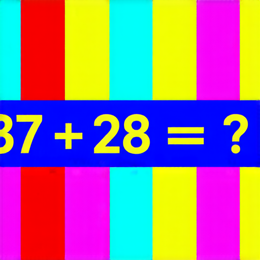 好的，這是一道加法題：

請計算：37 + 28 = ？ 

你試著算算看！