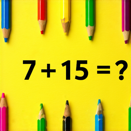 當然可以！請解答這道加數題：

**7 + 15 = ?**

你可以試著計算一下，看看答案是多少！