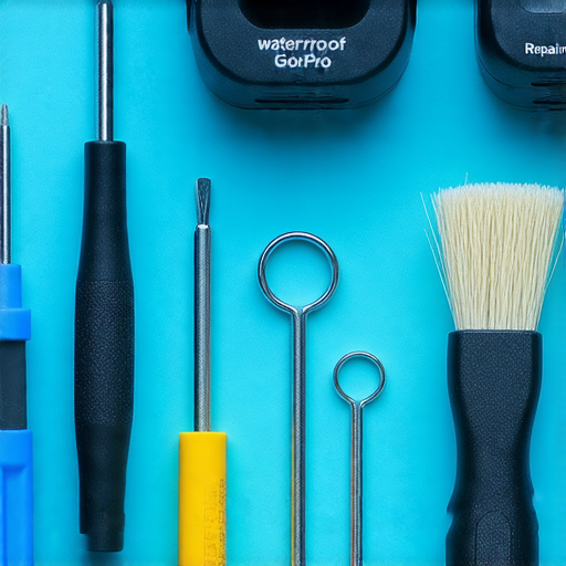潛入水底的世界，探索GoPro防水相機維修技巧，圖中展示維修工具和防水設備，讓用戶輕鬆學習相機保養與修理。