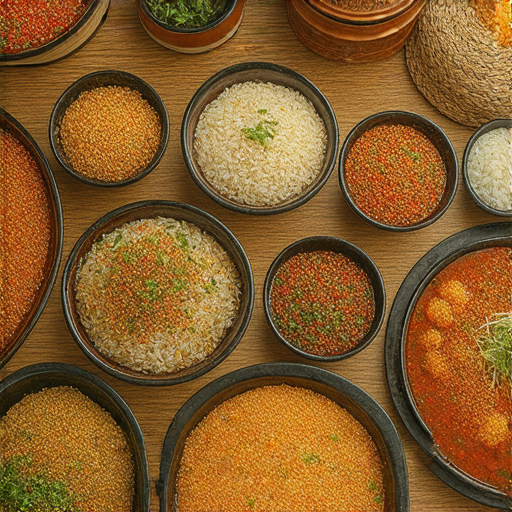 越南水龍頭背後的美味與文化，圖中展示當地特色美食，色彩鮮艷的食材與餐具，彰顯越南獨特的飲食文化與生活風貌，吸引您探索隱藏的美味。