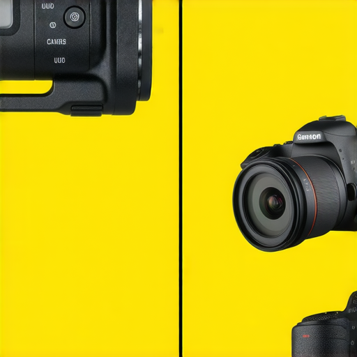 手機攝影與專業相機的對比圖，展示不同拍攝效果，背景揭示拍攝技術的秘密，並介紹維修服務的重要性。