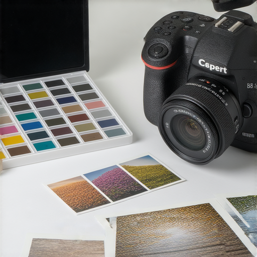 相機白平衡調整全攻略圖片，展示專家維修服務的場景，以協助攝影愛好者拍攝出完美色彩，傳達專業技術和精準色彩的結合，提升攝影作品質量。