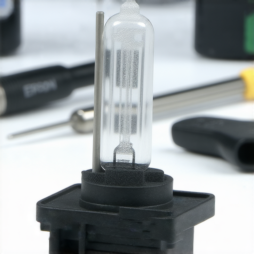 Epson投影機燈泡展示，背景為維修專業工具，闡述燈泡壽命及延長使用年限的技巧，突顯專業維修的重要性和技巧，幫助用戶瞭解投影機維護。