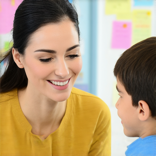 一位外籍老師正專注地教導學生學習英文，學生面帶微笑，重拾語言自信，教室內環境活潑，適合一對一學習的氛圍，鼓勵學習英語的每個人。