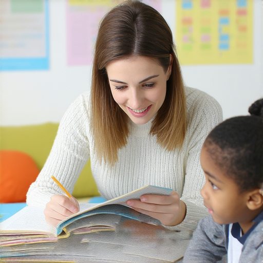 外籍老師一對一教學場景，學生與老師互動學習，強調提升英文能力，告別語言障礙，專業輔導環境，為學習者創造良好氛圍。