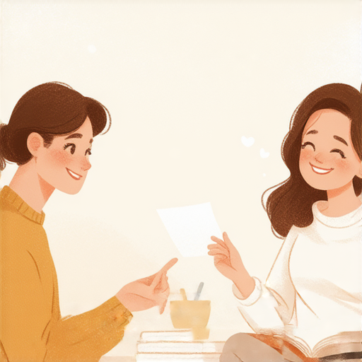 外籍英文老師與學生進行一對一語言學習，氛圍輕鬆愉快，學生表現出自信，背景中有健康主題元素，強調浮腫不是問題，鼓勵人們擁抱健康與自信。