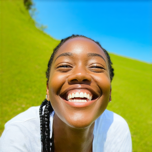 辭職後的自拍展示主角在戶外愉快地享受興趣活動，臉上洋溢著輕鬆的笑容，象徵著尋找新方向和舒緩生活壓力的積極態度。