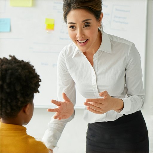 外籍老師一對一教學場景，學生與老師互動流利地說英文，課堂環境專業，讓學習者突破語言障礙，輕鬆掌握英語溝通技巧。