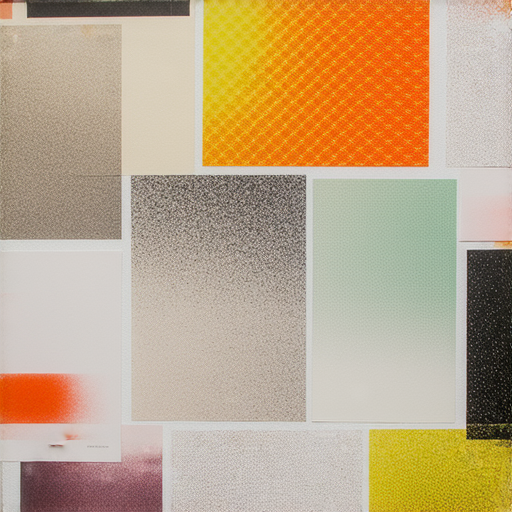 揭開印刷秘密的創意工作坊，展示各種少量印刷技巧，參與者專注於操作，背景有印刷設備和色彩豐富的印刷樣品，讓學習印刷藝術變得輕鬆有趣。