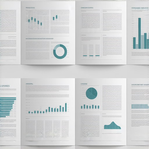 揭開年報背後的成功故事，顯示各行各業的成長數據與亮眼成果，圖中包含圖表、數據分析與企業成就，展示企業如何利用年報傳達成功與未來展望。
