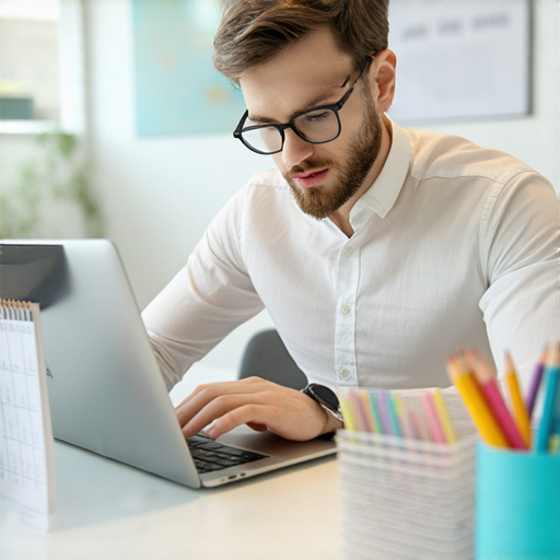 成功人士提早行動，消除煩惱的秘密，圖片展示一位專注的職場人士規劃日程，背景為充滿活力的辦公環境，強調及時行動的重要性與積極思維。