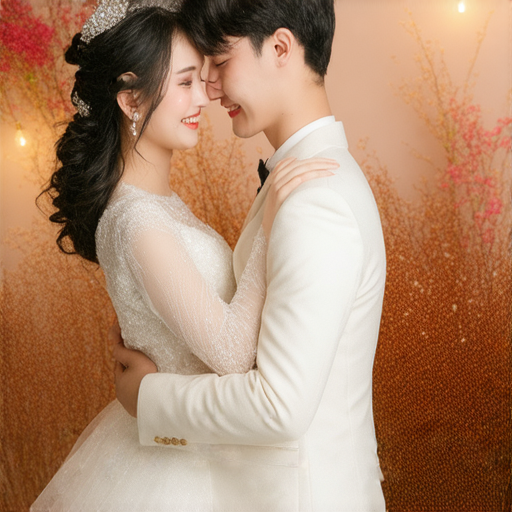 新婚夫妻在幸福氛圍中共度美好時光，探索新婚生活的樂趣與每個新鮮瞬間，展現愛情的持續綻放，散發幸福的微笑與甜蜜的互動。