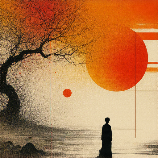 揭秘坐骨神經與多巴胺的神秘連結，展現堅強心靈如何在雜亂的環境中尋找壽司靈感，呈現生動的情感和創意過程。