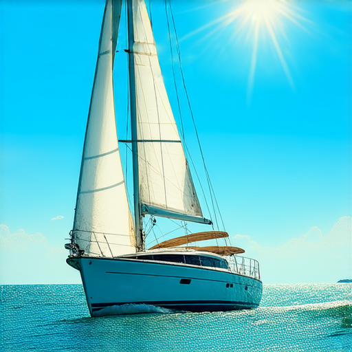 《巧合的左岸：巴西布吉的帆船冒險，引領你探索未知的幼稚園常識》封面，色彩鮮豔的帆船在陽光下航行，背景是廣闊的海洋和藍天，展現冒險與探索的主題。