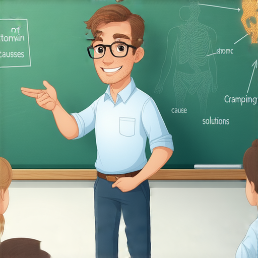 肚子痛的症狀分析，展示外籍英文教師教學場景，強調肚子绞痛的原因與解決方法，鼓勵學習正確英語表達，探索專業英文教學服務。