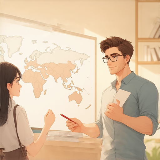 外籍老師一對一教學場景，學生專注學習英文，互動交流，提升英文水平，體驗外籍老師教學的魅力，適合各級別學習者，抓住提升語言技能的好機會！