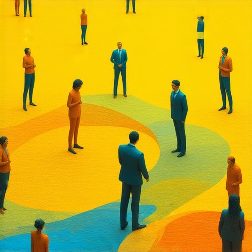 責任與貢獻的概念化圖像，展現貨物如何影響生活的變化，象徵著個人努力與社會連結，激勵人們反思責任的重要性和對社會的貢獻。