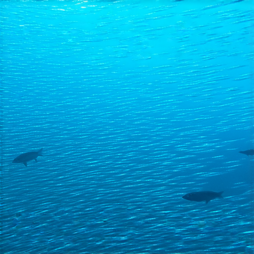 鯖魚在海洋中游動，周圍是鱷魚潛伏的水域，展示了神秘海洋食物鏈的奇妙交錯，強調鯖魚與鱷魚在生態系統中的關聯，探索海洋生物的驚奇世界。