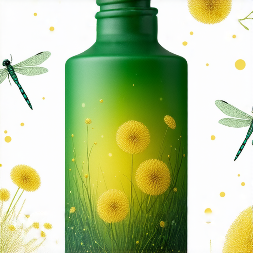 探索葵涌與蒲公英的神奇藥膏，展示蜒蜓、蛀牙及蜆的全新融合，色彩豐富的藥膏瓶與自然草本元素，強調健康與療效的視覺效果。