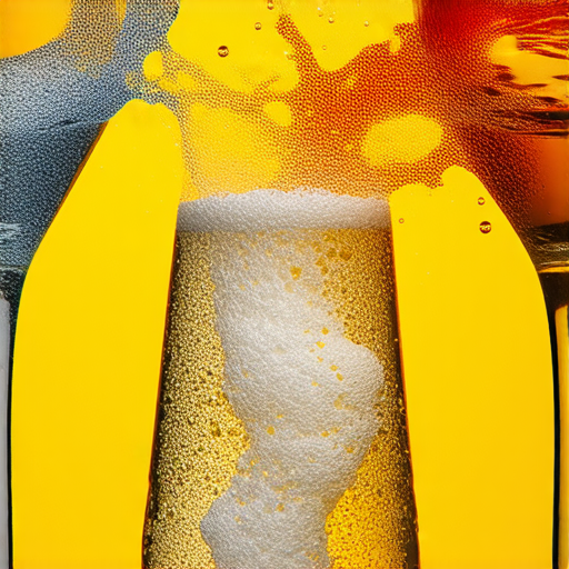 從飲水到香檳，展現各種飲品的轉變，背景中有驕傲的慶祝場面與一些骨折的隱喻，探索飲品與人生故事的神秘連結。