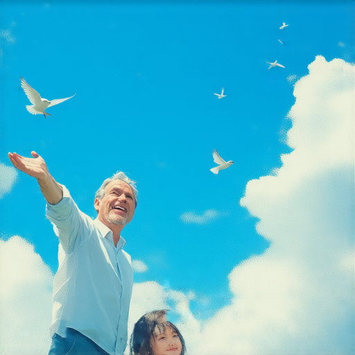 與燕子一起飛翔的場景，展示一名外籍英文老師與學生一對一授課，讓學生融入英語學習新世界，體驗生動的教學過程。