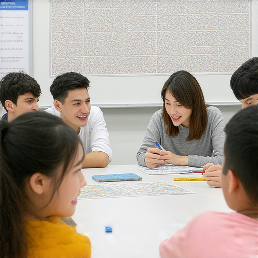 突擊檢查揭露英語學習的秘密，學生與外籍老師一對一指導，提升學習效果，實現快速進步的場景，專注於互動和交流，展示真實的教學環境與學習體驗。