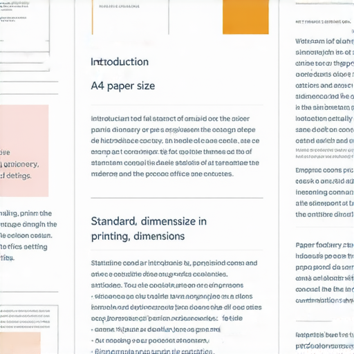 A4紙大小的介紹圖，展示其標準尺寸及用途，強調A4紙在文具、印刷和辦公中的重要性，揭示其背後的歷史與應用故事，讓人對A4紙有更深入的了解。