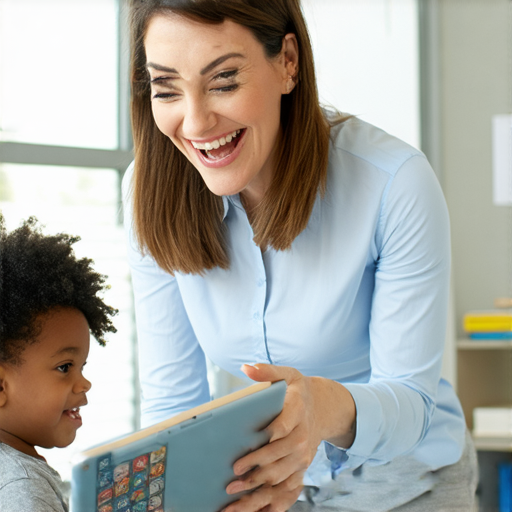 疫情下的學習革命，展現專業外籍英文老師一對一教學，老師與學生互動熱烈，教學環境明亮，使用數位工具進行有效學習。