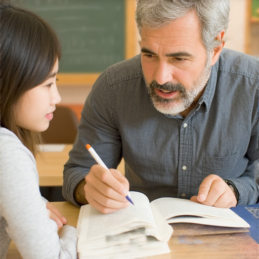 一對一教學場景，外籍老師正在教授學生揭開直男背後的英文秘密，強調互動學習的氛圍，適合提升英語溝通能力。