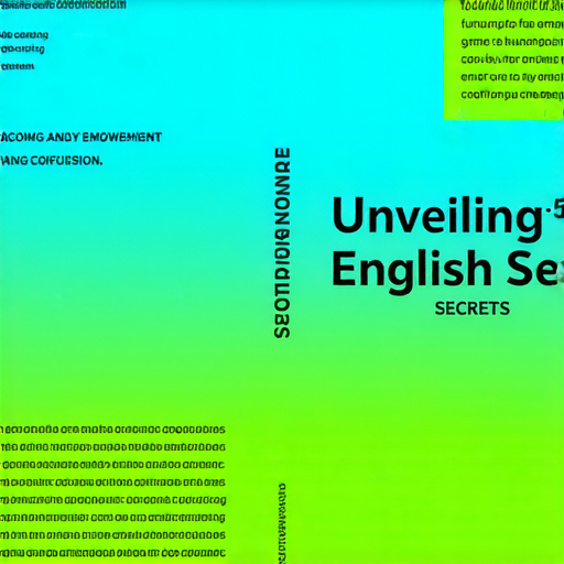 揭開50個英文秘密的書籍封面，內容焦點在教導讀者如何克服不安與不懂，促進英語學習，讓學習者一步變成熟，提升英文水平和自信心。