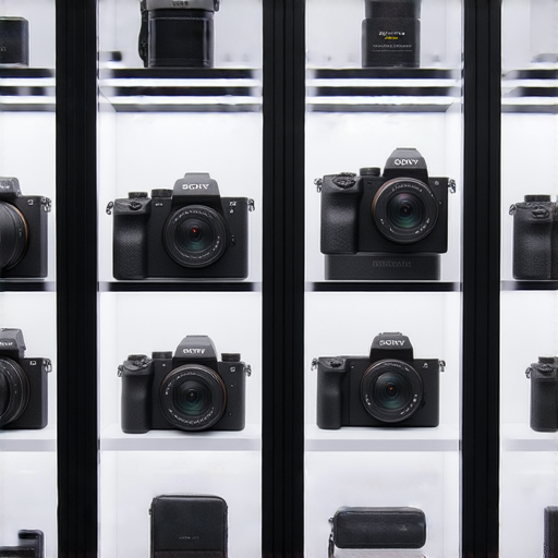 2023年Sony相機展示，各款追星相機及配件精美排列，搭配詳細介紹，助你選擇拍攝愛好所需的最佳設備，提升攝影體驗，捕捉精彩瞬間。