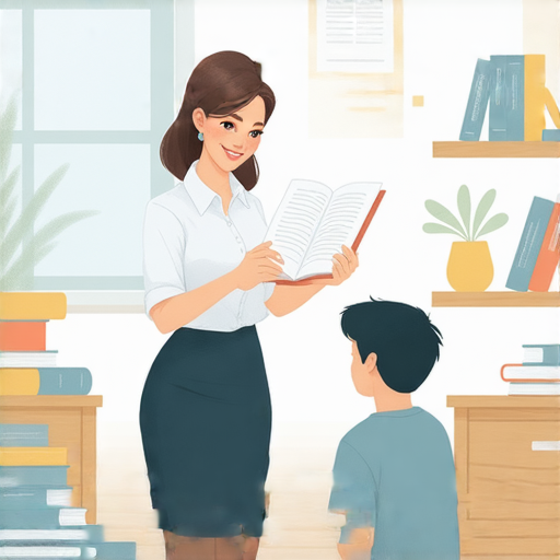 外籍老師與學生進行一對一英文教學，營造輕鬆互動的學習氛圍，幫助學生突破英文學習障礙，提升語言能力，展現教學魅力。