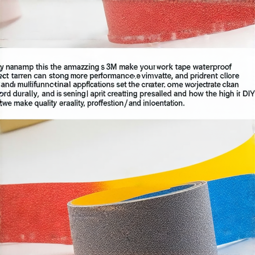 「驚人揭曉！3M防水膠紙的秘密，讓你的DIY項目更完美！」