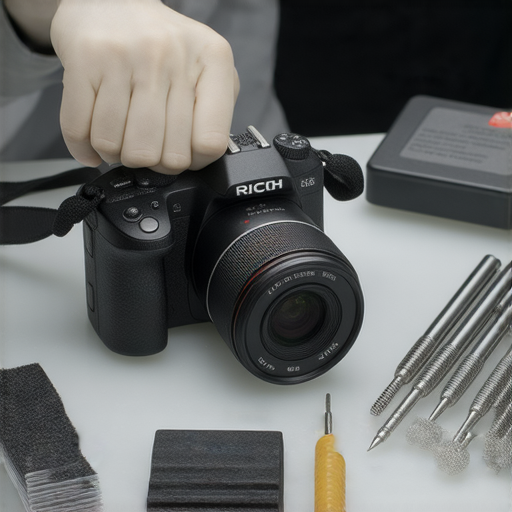 Ricoh相機故障檢查及維修服務的專業秘訣，顯示維修過程的工具與技術，幫助用戶快速解決相機問題。了解維修服務，延長Ricoh相機使用壽命。
