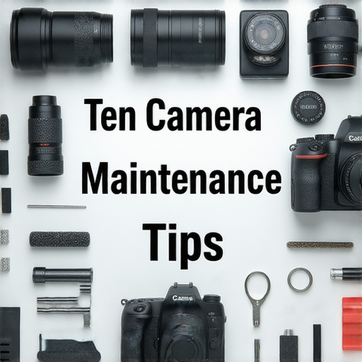 十個相機保養秘訣的圖片，展示專業維修服務，幫助您延長相機壽命，保持愛機青春，讓攝影愛好者受益，適合喜歡攝影的人士參考與學習。