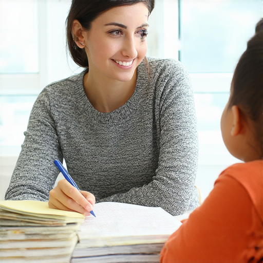 外籍老師一對一英文教學過程中，學生專注學習，教師耐心指導，教室環境明亮，教材豐富，有效提升英文能力的場景，展示互動學習的效果。
