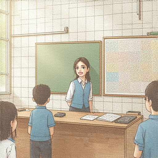 瓷砖的魅力與英文學習結合，外籍老師指導學生提升語言技能，教室內的互動學習環境，讓學習更生動有趣。